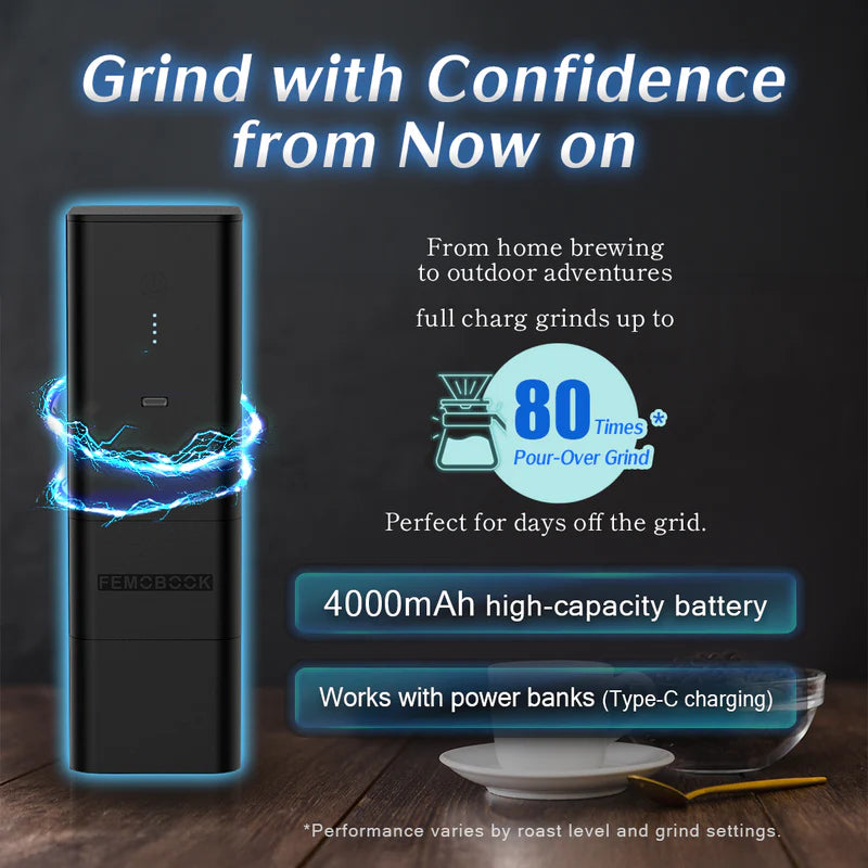 Femobook A2 Electric Coffee Grinder | Molino Eléctrico Single-Dose
