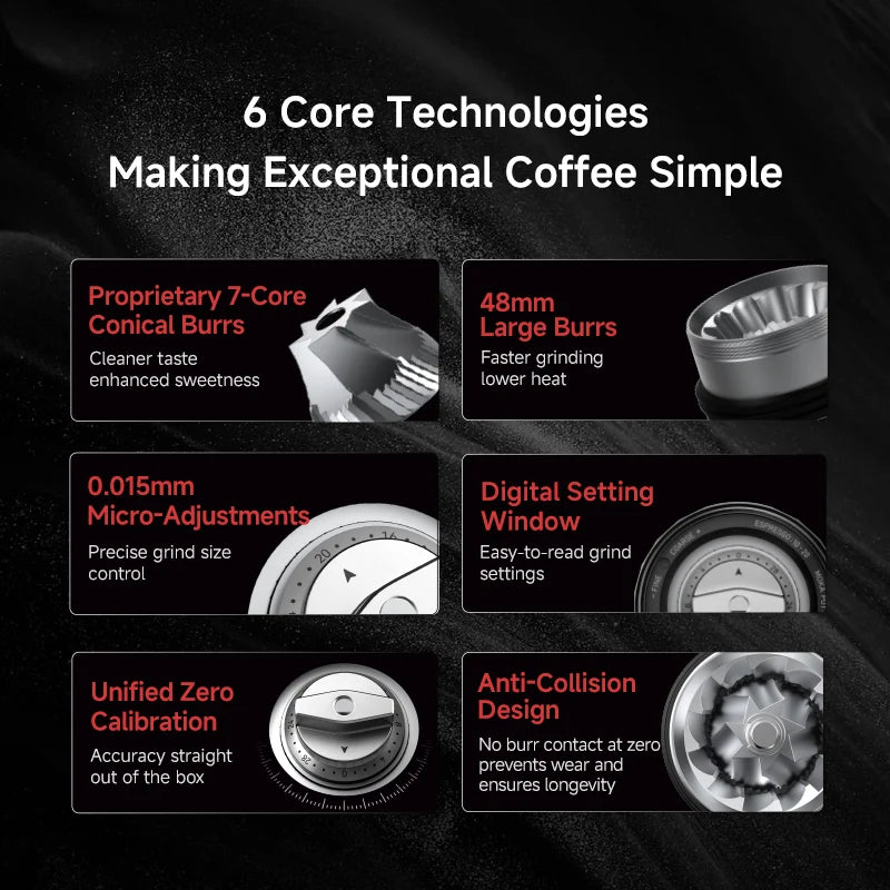ZEROHERO Z4 X-FOLD Manual Coffee Grinder - Molino Manual 48mm 7-Core
