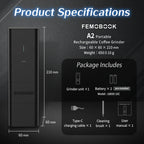 Femobook A2 Electric Coffee Grinder | Molino Eléctrico Single-Dose