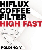 HIFLUX High Fast Coffee Filter – Folding V (50 Unidades)